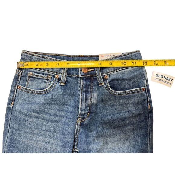 Old Navy O.G. Straight High Rise Stretch Dark Wash Jeans Sz 8 NWT - Picture 7 of 11